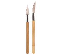 ANKROYU Lot de 2 Couteaux d'Agate Polissant, Grattoir en Agate avec Poignée en Bois, Outils de Polissage Artisanaux, Brunissoir en Agate pour Bijoux en Argent, Accessoires de Fabrication de Bijoux