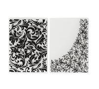 ANKROYU Lot de 2 dossiers de gaufrage en plastique réutilisables de qualité supérieure, modèles artisanaux en papier avec motif de feuilles de fleurs pour la fabrication de cartes,