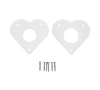 ANKROYU Lot de 2 Protections pour nichoir à Oiseaux en Aluminium Robuste en Forme de cœur avec Trou de vol réglable pour Jardin, Parc, réserve faunique, nichoir 28 mm, 32 mm de dia