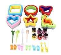 ANKROYU Lot de 26 -sandwichs et scellants en acier inoxydable pour pain, biscuits, légumes, fruits, moules avec fourchettes, bâtonnets d'agitation, brosse pour bricolage, pâtisseri