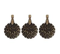 ANKROYU Lot de 3 coupe-fils en métal de qualité supérieure, pendentif, motif floral exquis, outil de coupe de fil sûr pour la couture, le tricot, l'artisanat, forme ronde durable 4