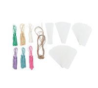 ANKROYU Lot de 36 marque-pages en acrylique transparent avec 36 pompons colorés, kit de bricolage pour lire des notes, porte-clés, étiquettes de bagages, arts et travaux manuels, f