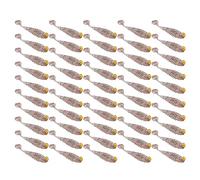 ANKROYU Lot de 50 leurres de pêche en Silicone Souple avec Queue de pagaie et Yeux pour Attraper des Bars, des truites et des Poissons blessés, coulant Lentement. (Brun)