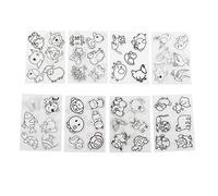 ANKROYU Lot de 8 feuilles de plastique thermorétractables - Kit de bricolage avec motifs vibrants pour projets d'artisanat, fabrication de bijoux faits à la main et décorations cré (Série animale