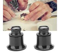 ANKROYU Loupe De Bijoutier Loupe Pour les Yeux Loupe, 2 Pièces Loupe De Réparation De Montre 20X Loupe De Montre Outil De Loupe D'horloger, Lunettes De Lecture De Réparation De Montre Pour Pierres Pr