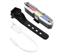 ANKROYU Lumière De Police De Bicyclette Rechargeable par USB, Feu Arrière De Vélo D'avertissement De Vélo De Montagne De Vélo étanche, Feu Arrière De Bicyclette, Accessoires De Vélo(Rouge Bleu Blanc)