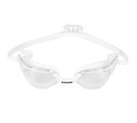 ANKROYU Lunettes de natation professionnelles de compétition, antibuée et étanches, avec joint en silicone confortable, idéales pour l'entraînement et les longueurs en piscine. Dis (Blanc pur)