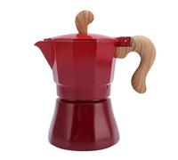 ANKROYU Machine à café traditionnelle compacte en aluminium à valve unique de 150 ml pour les débutants et les amateurs de café à usage domestique (Rouge)