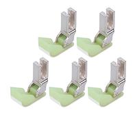 ANKROYU Machine de couture industrielle Presser pied 5pcs Ensemble en acier inoxydable Plastique en acier inoxydable NON Stick Plat Coton Pressher Pressoir pour cuir Tabrics en cao