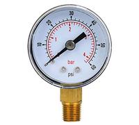 ANKROYU Manomètre, 1/8 BSPT Manomètre Manomètre Montage Inférieur, Manomètre Mécanique Connexion De Montage Arrière Pour Air Huile Eau(0-60psi,0-4bar)
