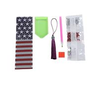 ANKROYU Marque-pages de peinture en strass, bricolage, fabriqué à la main, élégant, motif unique, Kit d'art avec pompon pour les amateurs de livres, les amateurs d'artisanat, les s