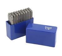 ANKROYU Metal Letter Punch Stamps Set High Carbon Steel Durable Alphabet Stamps for Jewelry Leather Wood Artwork Crafting 27 Pcs with Storage Box (Lettres de 3 mm)