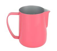 ANKROYU Milk Frothing Pitcher Stainless Steel 600ml Point Mouth Design Professional Coffee Steaming Jug for Latte Art Home Barista Use Swan Pattern Durable Heat Proof (Rouge)
