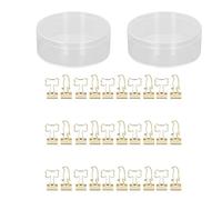 ANKROYU Mini Clips de liant 30pcs Force de serrage forte Force courbe en métal Clips en métal pour l'école Office Home Utilisez le matériau en fer 3,7x2,5 cm avec boîte de rangemen