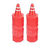ANKROYU Mini cône de circulation Toys 50pcs Cônes routiers miniatures en plastique durable de couleur vive pour les enfants Football Training RC Car