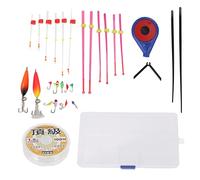 ANKROYU Mini Mini Ice INCIE Roble Reel Set Combo Fibre Carbon Fibre Portable LETTRACTABLE Kit Complet avec 12 Top Tips 12 Crochets 100m Ligne pour Les Amateurs de pêche à la Glace (Bleu)