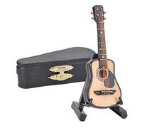 ANKROYU Modèle de Guitare Acoustique Miniature fabriqué à la Main en Bois, réplique détaillée d'un Instrument de Musique de 8 cm, Cadeau de décoration pour Les Musiciens et Les AMA
