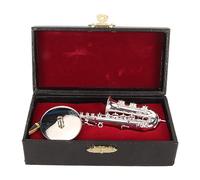 ANKROYU Modèle de Saxophone Miniature, réplique réaliste très détaillée d'un Mini Instrument de Musique avec présentoir et étui Cadeau pour la décoration intérieure, collectionneur