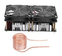 ANKROYU Module de Chauffage par Induction 2500 W avec Anneau en cuivre et Ventilateur de Refroidissement pour la Fusion des métaux (Or, Argent, cuivre, Aluminium). Matériau du circ