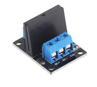 ANKROYU Module de relais à semi-conducteurs 1 canal, carte SSR de haut niveau, sortie DC 5V 12V 250VAC 2A avec pour le contrôle industriel et la domotique (12V)