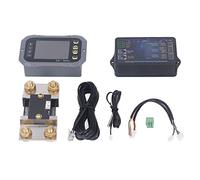 ANKROYU Moniteur de batterie shunt avec indicateur numérique LCD, affichage de courant, tension et capacité (0-600 A), boîtier ABS, connecteur en cuivre et kit d'installation compl