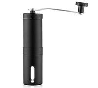 ANKROYU Moulin à café manuel, fraise en céramique réglable portable, moulin à manivelle en acier inoxydable pour expresso café goutte à goutte, maison voyage noir argent 30g 40g