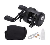 ANKROYU Moulinet de pêche à Tambour 6.2: 1, Rapport de Vitesse élevé, Lisse, Puissant, léger, en Alliage d'aluminium, Moulinet métallique pour la pêche en rivière, Noir, 273 g (DKS50 Right Hand)