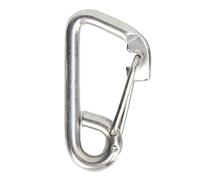 ANKROYU Mousqueton de sécurité en acier inoxydable forgé, robuste, antirouille, anticorrosion, avec ressort de verrouillage solide, pour escalade, camping, randonnée, alpinisme, ac (Forge simple 80