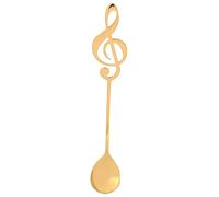 ANKROYU Note de musique en acier inoxydable Spoon Café élégant remuant cuillère cuillère pour le thé Coffee Apêtisers Aliments Grade 304 Sliver en acier inoxydable Gol Rose Or noir (Argent) (Or)