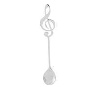 ANKROYU Note de musique en acier inoxydable Spoon Café élégant remuant cuillère cuillère pour le thé Coffee Apêtisers Aliments Grade 304 Sliver en acier inoxydable Gol Rose Or noir (Argent)