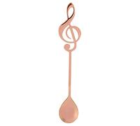 ANKROYU Note de musique en acier inoxydable Spoon Café élégant remuant cuillère cuillère pour le thé Coffee Apêtisers Aliments Grade 304 Sliver en acier inoxydable Gol Rose Or noir (Argent) (Or) (Or