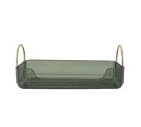 ANKROYU Organisateur de Salle de Bain Vanity Vanity Makeup Organizer Organizer Play pour cosmétics Bijoux Perfume Storage Iron PP Matériau Design Moderne (Blanc Transparent) (Jaune Ambre) (Vert)