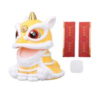 ANKROYU Ornement de sillage Solaire Ornement Ornement Automatique hodding Lion Chinois décor Traditionnel de Voiture ABS MATÉRIAUX ABS Fortune Énergie Économie d'énergie Affectif (Jaune)