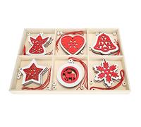 ANKROYU Ornements suspendus en bois, pendentifs décoratifs pour arbre de noël à monter soi-même, accessoires de décoration (JM02034)