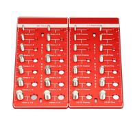 ANKROYU Outil de mesure de la taille des boulons d'écrou, jauge de contrôle de filetage pour les ingénieurs mécaniciens, ensemble de 2 pièces en alliage d'aluminium avec échelles d