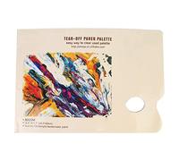 ANKROYU Palette De Papier Détachable A3, Palette De Gouache De Peinture à l'huile Aquarelle Jetable pour Adultes Et étudiants Palette De Papier Couché A3 Détachable Papier De Peinture pour Peinture à