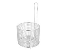 ANKROYU Panier à friture rond en acier inoxydable de qualité commerciale avec longue poignée pour restaurant, cuisine, maison, friture des aliments, acier inoxydable 304, diamètre (Maille dense)
