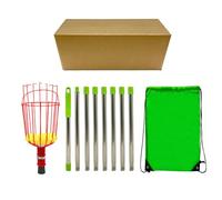ANKROYU Panier de cueillette de Fruits Professionnel, Poteau télescopique en Acier Inoxydable, Outil de récolte de Fruits avec tiges d'extension réglables et Sac de Collecte pour c (Om/10. J'avais