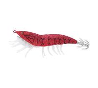 ANKROYU Papis de calmar 3,5 g, absents de pêche en plastique ABS avec des crochets doubles, appâts de crevettes artificielles de 12 cm pour la pêche nocturne en eau salée (001#) (002#)
