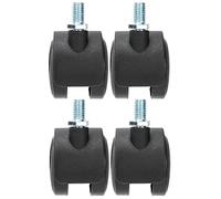 ANKROYU Paquet de 4 roulettes pivotantes en PU robustes avec frein 1,5 pouces Roulettes universelles à roulement lisse Roues rotatives à 360 degrés pour meubles armoire bibliothèqu