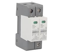 ANKROYU Parafoudre photovoltaïque DC 2P 500VDC 20 40KA Dispositif de Protection Contre la Foudre pour systèmes de Panneaux solaires Matériau PC Ignifuge Montage sur Rail DIN 35 mm