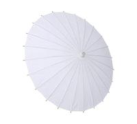 ANKROYU Parapluie en papier blanc décoratif de mariage, photographie de mariée, accessoire de peinture, affichage artistique, nervures en papier de soie, manche en bois, 20 cm, 30 (Rayon 42 cm)