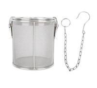 ANKROYU Passoire à thé en acier inoxydable 304 avec crochet à chaîne étendu, maille fine pour la cuisine à domicile, infuser des soupes et des thés, matériau durable en acier inoxy (L)