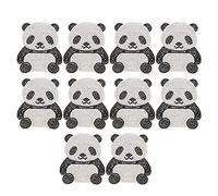 ANKROYU Patch Applique Cristal Fer Sur Décoration Brillant Vêtements Patch DIY Artisanat pour Adultes Vêtements Chaussures Couverture 10 Pièces Ensemble Arc-en-Ciel Cheval Panda (Panda)