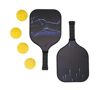 ANKROYU Paute-Ball Portable Paddle Sports extérieurs Verre Verre Fibre Pickleball Racket Table Tennis Rassette avec PP Polymer Core for Beginners Players Advanced Black 39.5X20.5CM