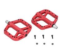 ANKROYU Pédale de vélo à roulement à Grande Vitesse en Nylon renforcé, Confortable et antidérapante, pour VTT, vélo de Route, vélo de Banlieue, Durable, légère, 13,5 x 11,7 x 2 cm, (Rouge)