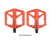 ANKROYU Pédale de vélo Premium Bore Acier d'essieu en Nylon Corps de Fibre de Nylon Conception de la Plate-Forme Large de la Plate-Forme des vélos Routiers pour Le vélo de vélo de (Orange)