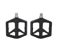 ANKROYU Pédales de vélo de Montagne antidérapantes, Plates, pour vélos de Route et de Montagne, Pliables, en Fibre de Nylon, Alliage d'aluminium, Noires et Rouges, 1 Paire (Noir)