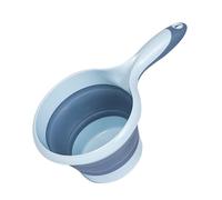 ANKROYU Pelle à eau pliable, louche pliante, outil multifonctionnel de cuisine et de salle de bains, conception suspendue pour gagner de l'espace, matériau PP robuste, 10,63 pouces (Bleue)