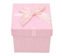 ANKROYU Petits coffrets cadeaux avec couvercles Coffret d'emballage cadeau en carton de qualité supérieure pour mariages, Noël, anniversaires, douches 3,9 x 3,7 x 3,9 pouces, paque (Rose HM2330407)